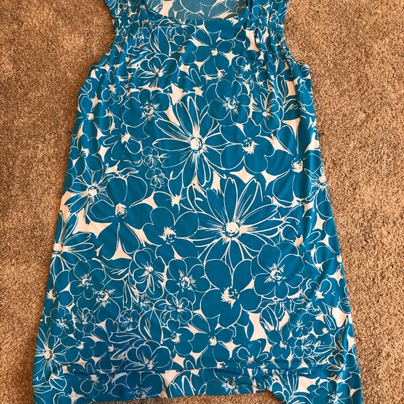 Blue flower print dress - Picture 1 of 3